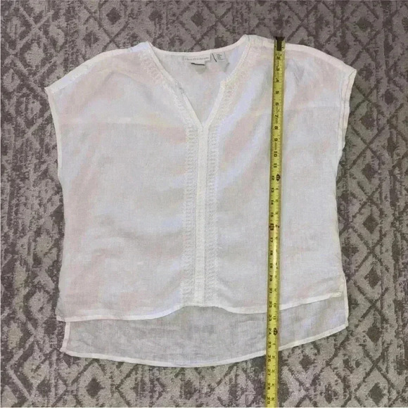 House of Harlow REVOLVE Linen Embroidered Top Medium White - Picture 7 of 12